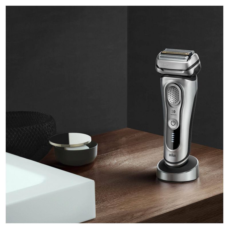 Braun Series 9-9330s Men&#39;s Rechargeable Wet &#38; Dry Electric Foil Shaver with Stand, 5 of 8