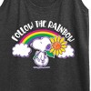 Women's - Peanuts - Follow The Rainbow Graphic Racerback Tank - 2 of 4