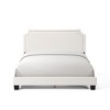 Racxily Verona Platform Bed, Linen Upholstered with Nailhead Trim & Slatted Base - 4 of 4