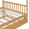 Kumasinova Kids House Bed with Trundle,Twin/Full Size Wooden Bed Frame with Roof,Headboards,Toddler Beds for Kid's Room,Bedroom - 4 of 4