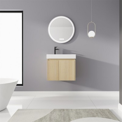 24'' Floating Bathroom Vanity with Sink, Single Sink Bathroom Vanity for Small Space, Wall Mounted Bathroom Vanity Combo Set For Home Bathroom