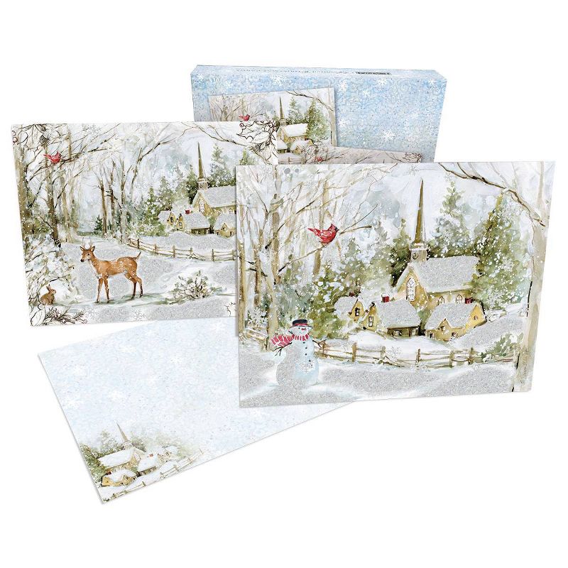 18ct Lang Assorted Snowy Scene Boxed Holiday Greeting Cards, 2 of 6