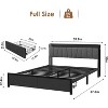 Full Bed Frame with Storage Headboard & Charging Station, Industrial Platform Bed with 2 Large Drawers, No Box Spring Needed - 2 of 4