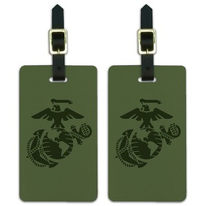 Marines USMC Green Logo Luggage ID Tags Set of 2 - 1 of 4