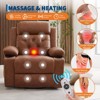 GustoWave Faux Leather Power Lift Recliner with Vibration & Warming, Oversized Manual Reclining Single Sofa for Adults - 2 of 4