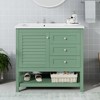VYNXARIA 36'' Bathroom Vanity with Undermount Sink - Stylish Green Free Standing Cabinet - 3 of 4