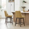 Spruce&Spring Upholstered Counter Height Swivel Bar Stools - 2 of 4