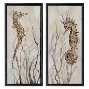 Stupell Industries Enchanted Sea Horse & Ocean Algae, 15" x 31" - 1 of 4