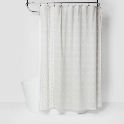 Printed Shower Curtain Gray Opalhouse, Grey And White Shower Curtain