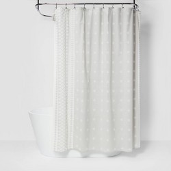 Dots Pattern Opaque Shower Curtain, Gray Polka Dot Shower Curtain Target