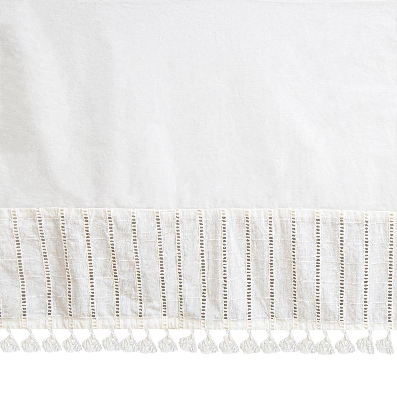 Crane Baby Cotton Tassel Boho Crib Skirt - Off-White, 3 of 10