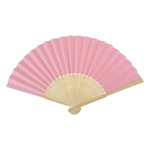 Unique Bargains Halloween Christmas Portable DIY 7-Inch Blank Folding Fan 1 Pc - 1 of 4