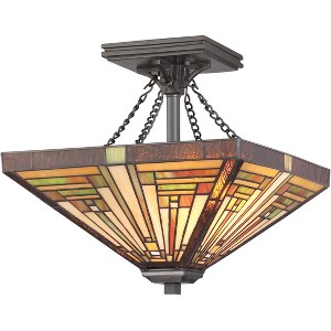 Stephen 2-Light Vintage Bronze Semi-Flush Mount Light - 1 of 4