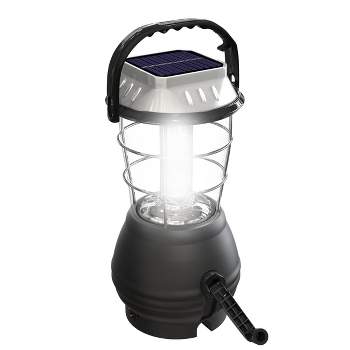 Sunjoy Classic 28 in. Black Outdoor Battery Powered Lantern
