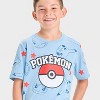 Boys' Pokemon Americana Short Sleeve Graphic T-Shirt - Blue - 2 of 4