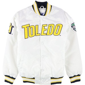 STARTER Mens Toledo Rockets Varsity Jacket, White, X-Large - 1 of 3