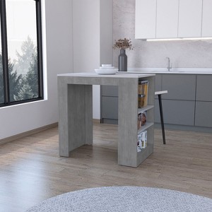NicBex Mobile Kitchen Island Cart Morden 36.2" Kitchen Carts with Storage with 3 Tier Shelves for Kitchen - 1 of 4
