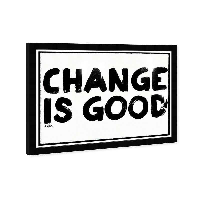 19&#34; x 13&#34; Change is Good Motivational Quotes Framed Wall Art Black - Hatcher and Ethan, 1 of 7