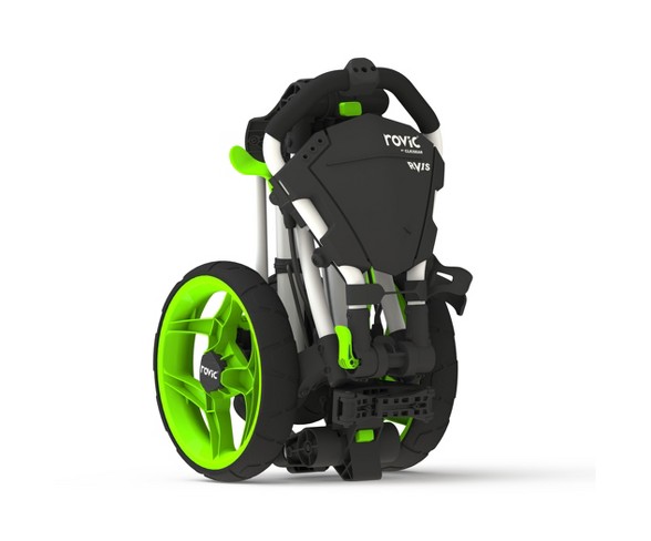 Clicgear Rovic RV1S Golf Push Cart - Arctic White/Green