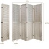 Wooakway Wood Room Dividers 5.6Ft Tall and Folding Privacy Screens for Home, Office - 3 of 4