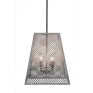 Toltec Lighting Corbello 4 - Light Pendant in  Aged Silver - 1 of 1