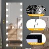Full Length Mirror with Lights, Light Bulb Floor Mirror, Standing Lighted Mirror, Full Body Mirror with Aluminum Frame and 3 Color LED - 3 of 4