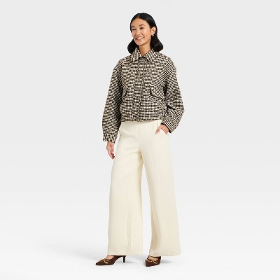 Women's Textured Houndstooth Jacket - A New Day
