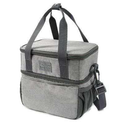 Fulton Bag Co. Jumbo Dual Compartment Lunch Box - Griffin Gray