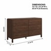 GustoWave Modern 6 Drawer Dresser for Bedroom, Dresser TV Stand with Large Drawers, Natural Texture, Curved Angle for Living Room - 2 of 4