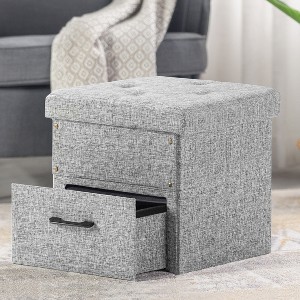Best Price Mattress 15" Cube Stockbox Collapsible Ottoman with Storage Drawer - 1 of 4