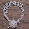 18K Gold Plated Cuban Link Chain - 13mm Width 50cm Iced Out Hip Hop Necklace for Men - 2 of 4