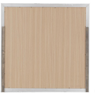 Classic Square Silver Champagne 36" Wood Framed Dresser Mirror