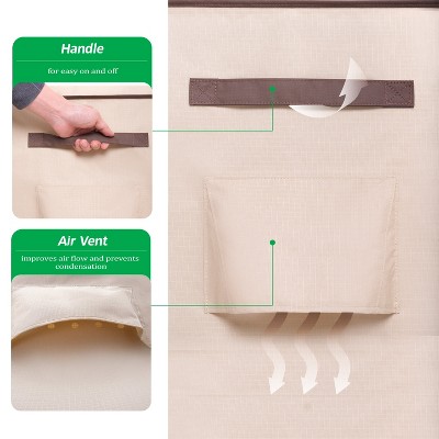 Premium Beige and Brown Waterproof Outdoor Sofa Cover with Drawstring Closure