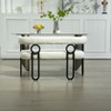 MAYEERTY Modern Loveseat - Chenille 2-Seater Sofa with Metal Legs - Living Room/Office (Beige Chenille) - 4 of 4