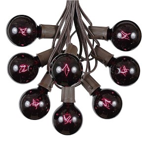 Novelty Lights 100 Feet G50 Globe Outdoor Patio String Lights, Brown Wire - 1 of 2