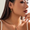 Stunning Emerald Jewelry for Women - Vintage Simplicity Water Drop Green Diamond Pendant Necklace + Earring Set - 4 of 4