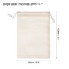 Unique Bargains Bank Coin Deposit Change Transit Bags Canvas Coin Sacks Bag with Drawstring Beige 12 Pcs - 2 of 4