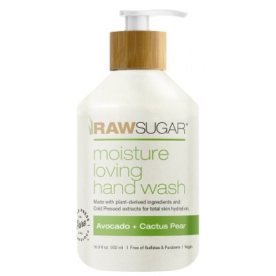 Raw Sugar Liquid Hand Soap Avocado + Cactus Pear - 16.9 fl oz