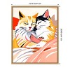 Amanti Art Sleepover Cats by Uma Gokhale Framed Canvas Wall Art - 3 of 4