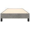 vidaXL Bed Frame Platform Bed Mattress Foundation Bedroom Furniture Velvet - Light Gray Twin 9.8" - 4 of 4