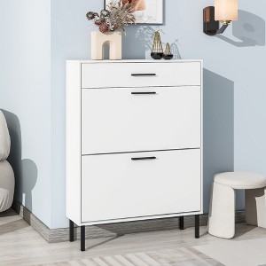 KTMBDW Shoe Cabinet with Drawers, Hidden Wood Shoe Cabinet,Freestanding Shoe Storage Cabinet for Entryway Hallway - 1 of 4