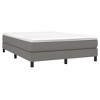 vidaXL Bed Frame Dark Grey Fabric, plywood, engineered wood Queen - 2 of 4