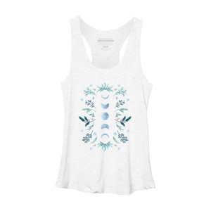 Women's Design By Humans Moonlight Garden - Teal Snow By EpisodicDrawing Racerback Tank Top - 1 of 3
