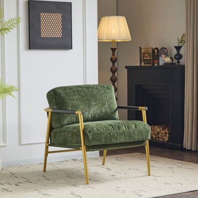 NicBex Accent Chair with Plush Cushion,Arm Chair with Minimalist Metal Frame for Bedroom,Reading Room