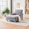 Oversized Chaise Lounge Sleeper Sofa Couch Upholstered Accent Chair, Mid-Century Modern, White/Yellow/Gray/Blue-ModernLuxe - 2 of 4