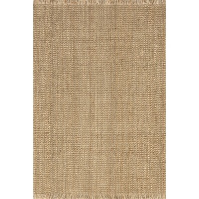 Nuloom Solveig Farmhouse Jute and Seagrass Tasseled Indoor Area Rug