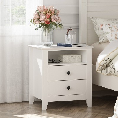 White Modern Nightstand Target