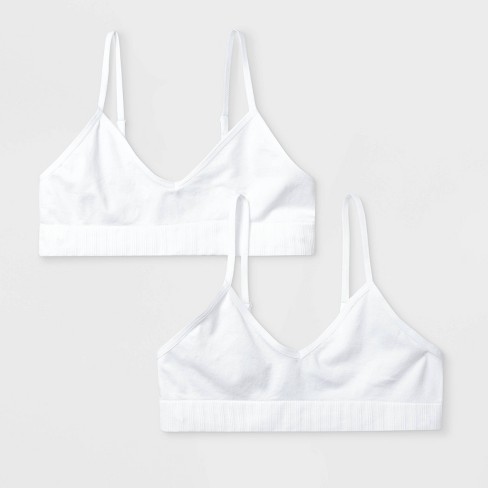 Girls' 2pk Seamless Bra - Cat & Jack™ White Xl : Target