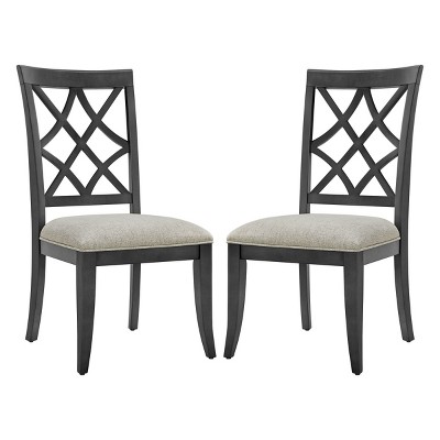 Wooden Frame Upholstered Dining Chairs Set of 2,Dining Chairs Wood-Cuddlewood