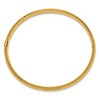 Black Bow Jewelry 6.5mm 14k Yellow Gold Hammered Domed Hinged Bangle Bracelet - 2 of 4